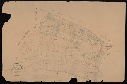 Section E, les Longs Boyaux Villette, en une feuille / Terminée par Monsieur Adam, Géomètre secondaire.