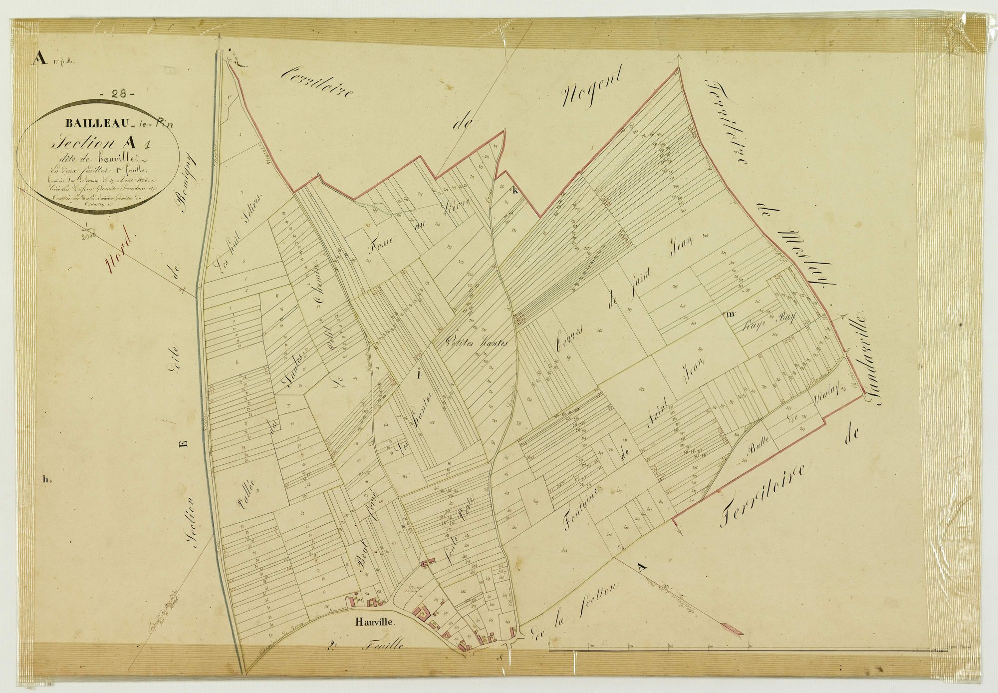 Section A, Hauville, feuille 1.