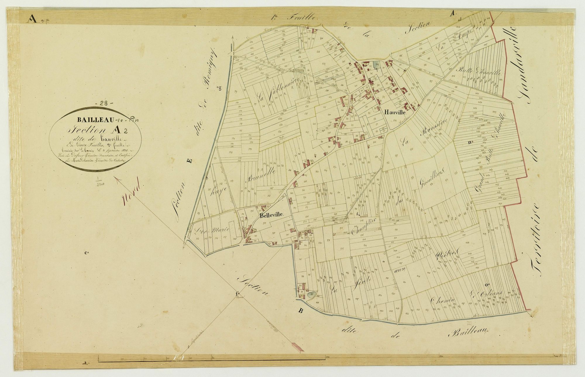 Section A, Hauville, feuille 2.