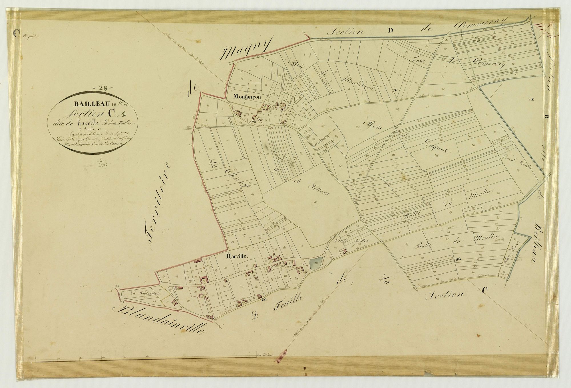 Section C, Harville, feuille 1.