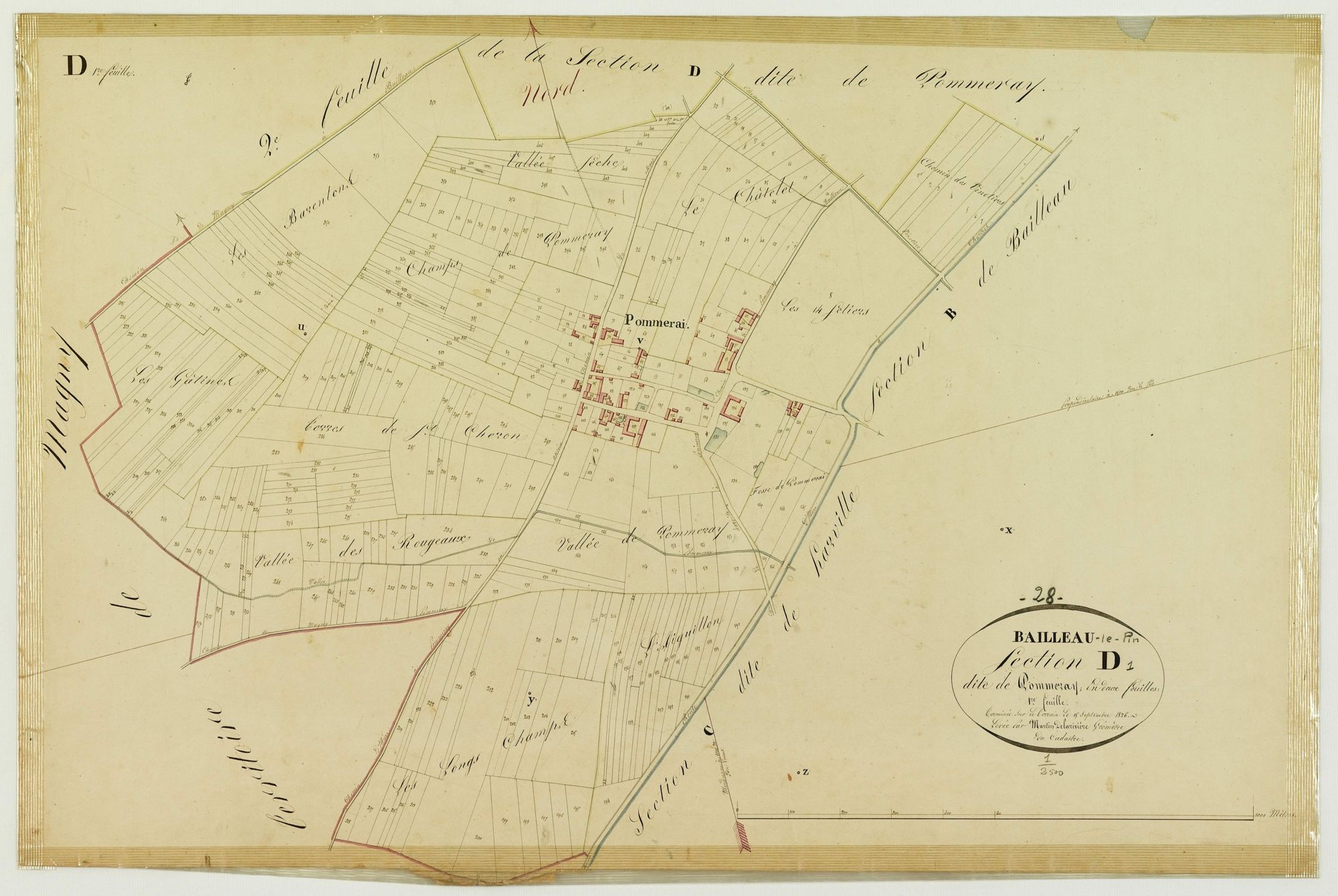 Section D, Pommeray, feuille 1.