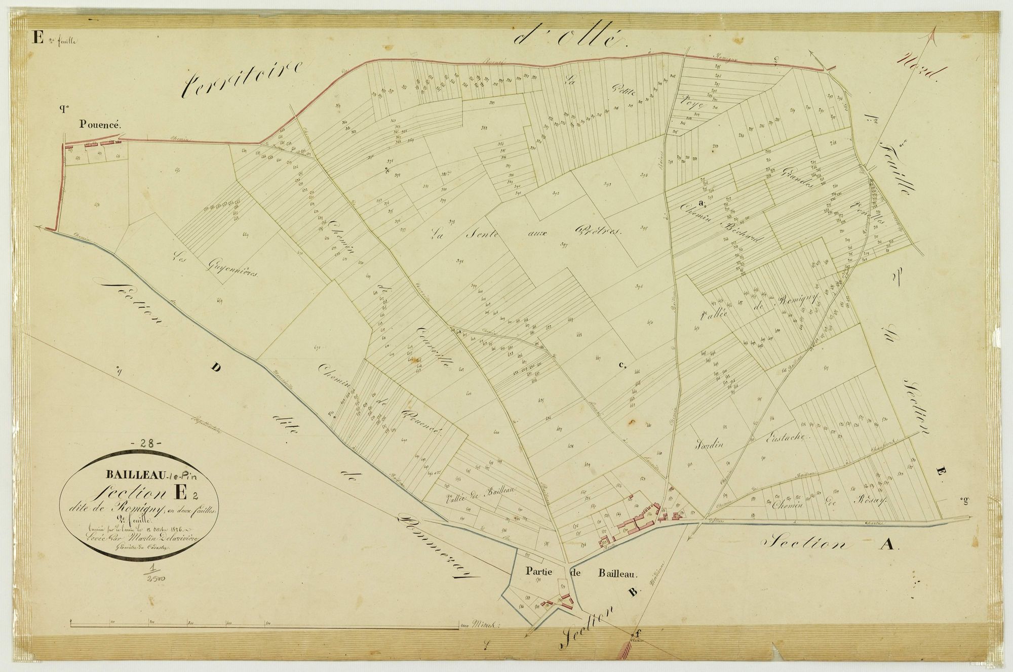 Section E, Romigny, feuille 2.