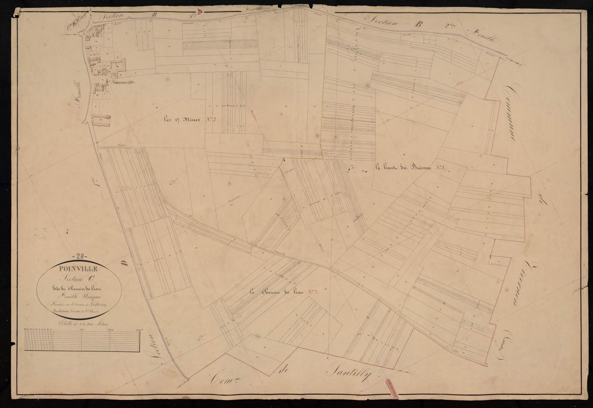 Section C, le Chemin de Lion, en une feuille.