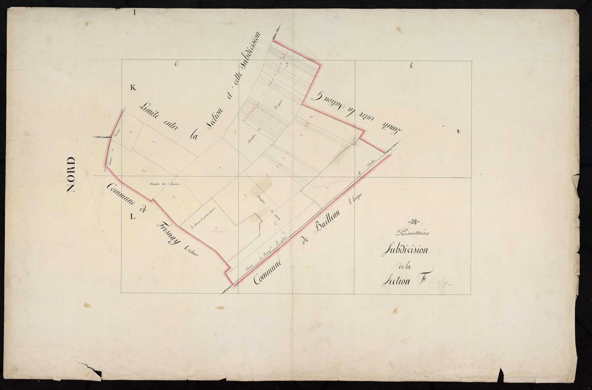 Subdivision de la section F.