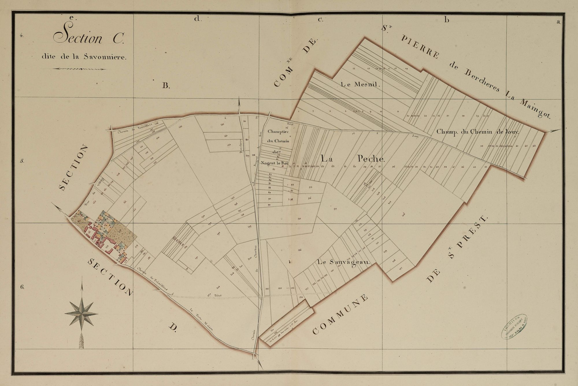 Section C, la Savonnière, en une feuille.