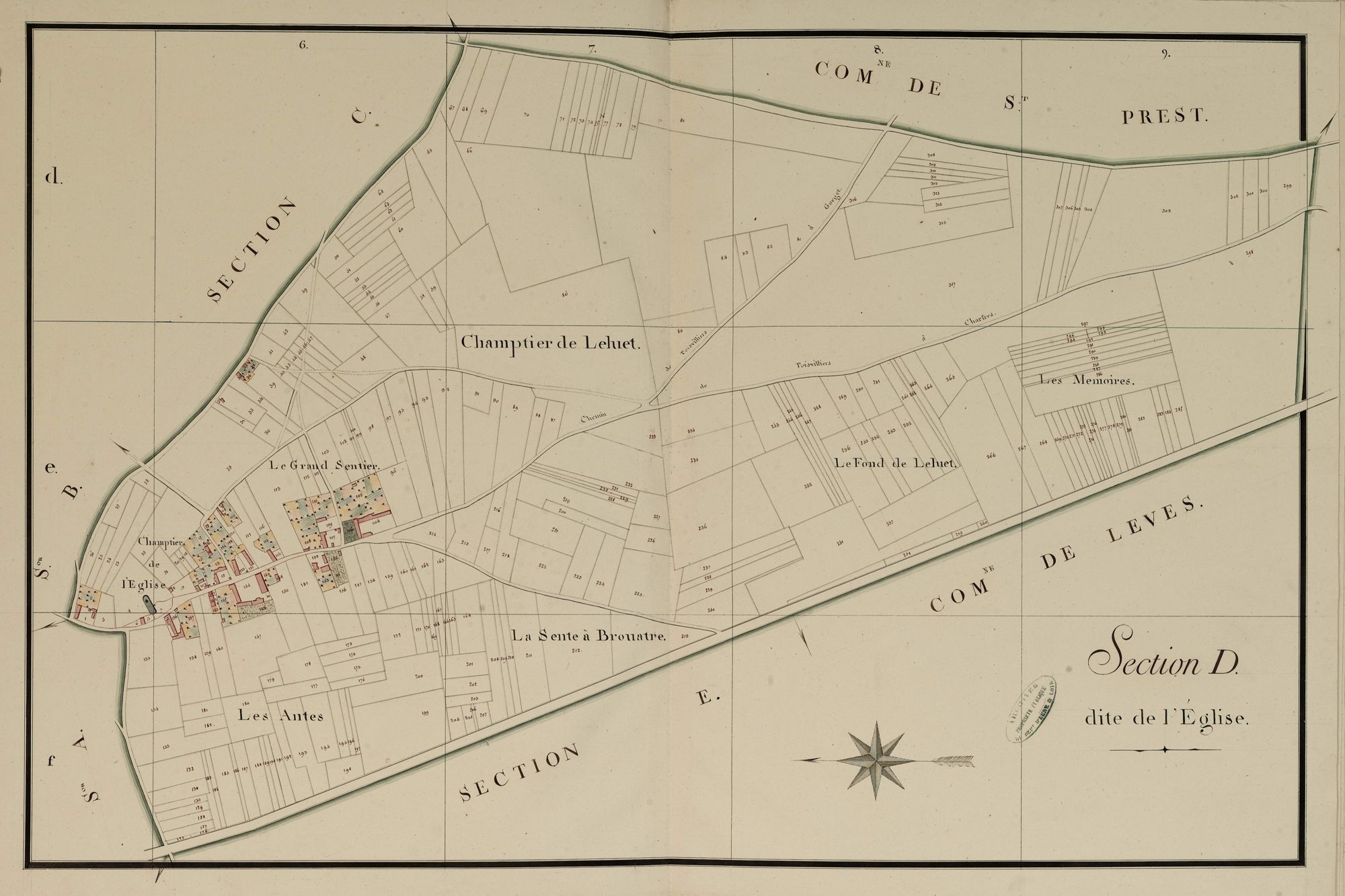 Section D, l'Eglise, en une feuille.