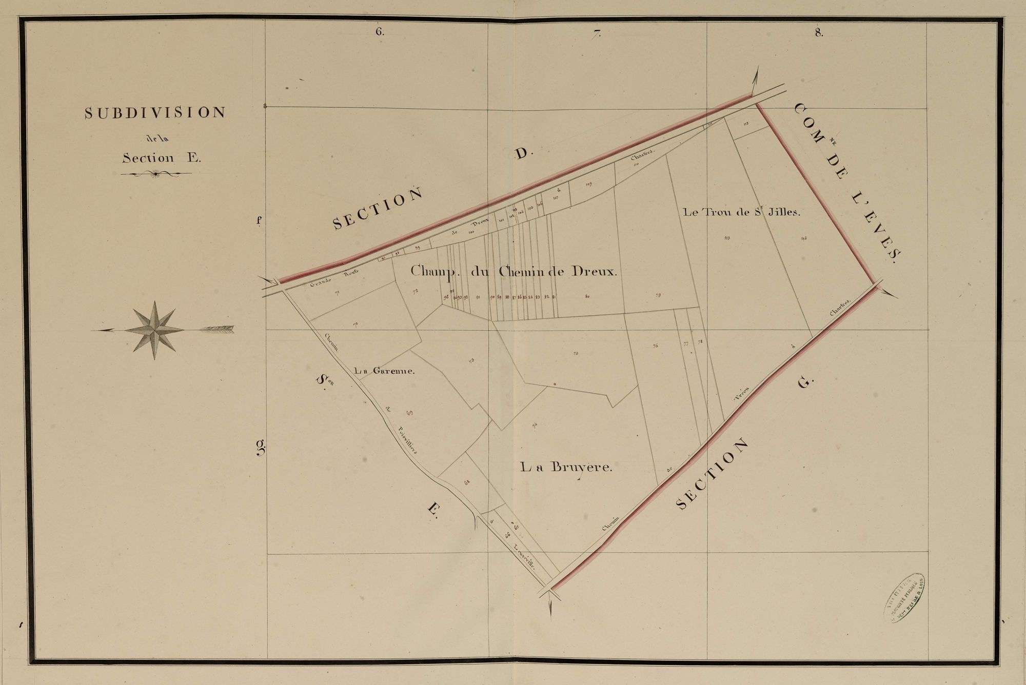 Subdivision de la section E, feuille 2.
