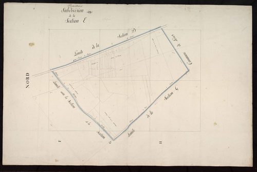 Subdivision de la section E.