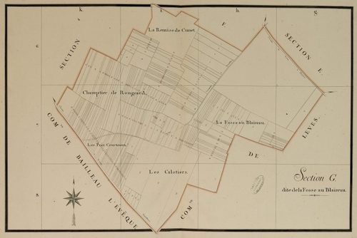 Section G, la Fosse au Blaireau, en une feuille.