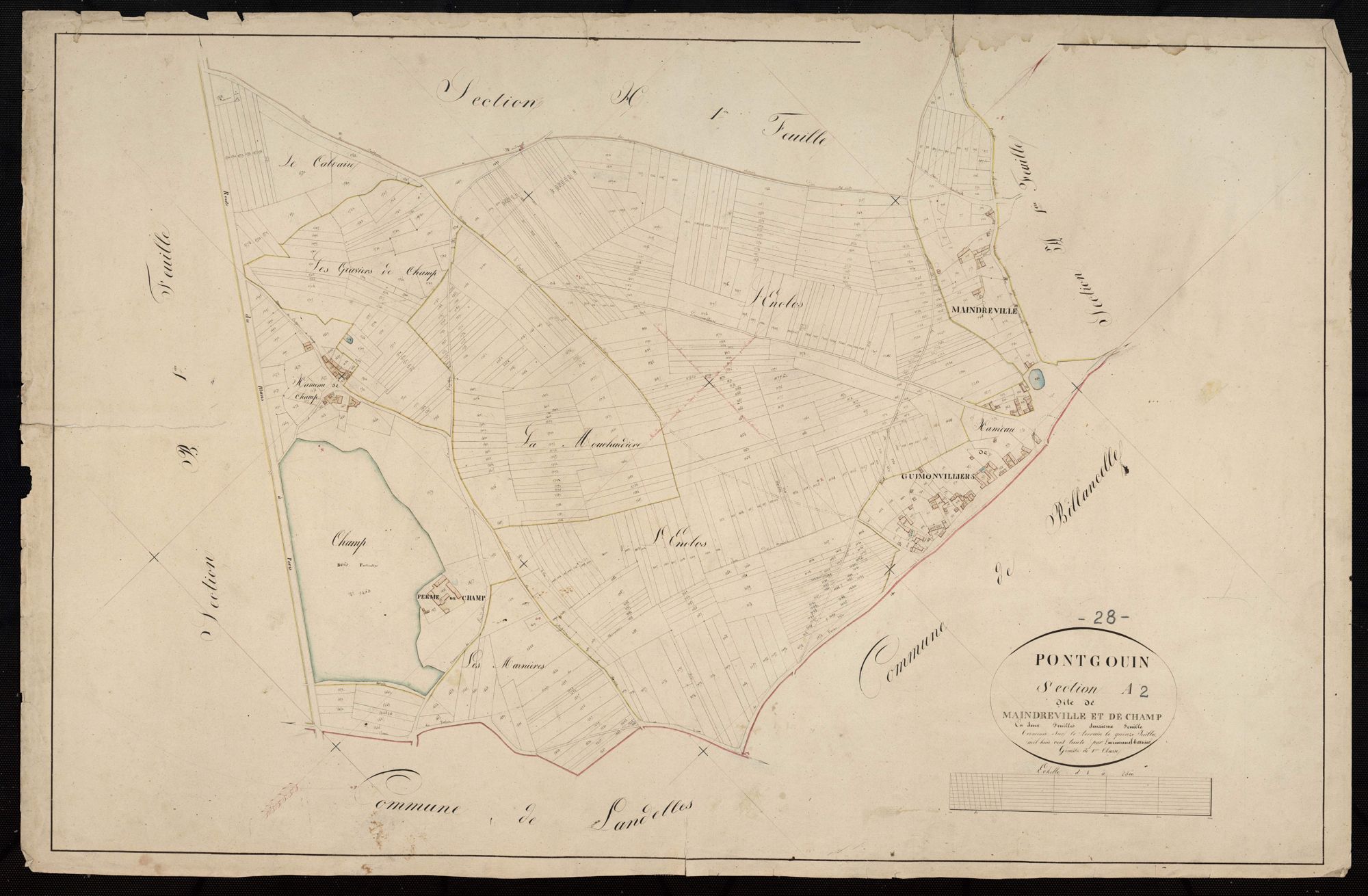 Section A, Maindreville et Champ, feuille 2.