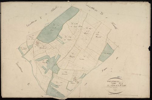 Section D, les Déserts et la Vallée, feuille 2 / Terminée par Monsieur Langlois, Géomètre secondaire.