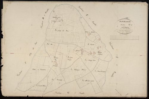 Section G, Souvigny, feuille 1 / Terminée par Monsieur Chapron, Géomètre de 1ère classe.