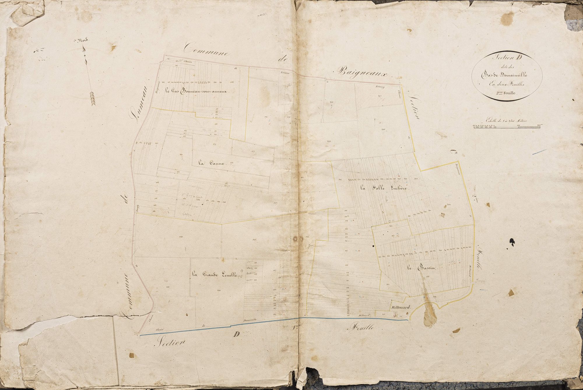 Section D, les Bas de Domainville, feuille 2.