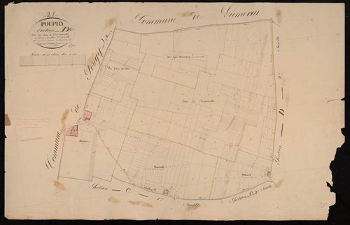 Section D, les Bas de Domainville, feuille 1 / Terminée par Monsieur Masson, Géomètre secondaire.