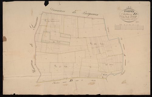 Section D, les Bas de Domainville, feuille 2 / Terminée par Monsieur Masson, Géomètre secondaire.