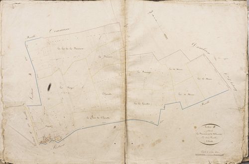 Section B, la Dauneuse et Villeneuve, feuille 1.