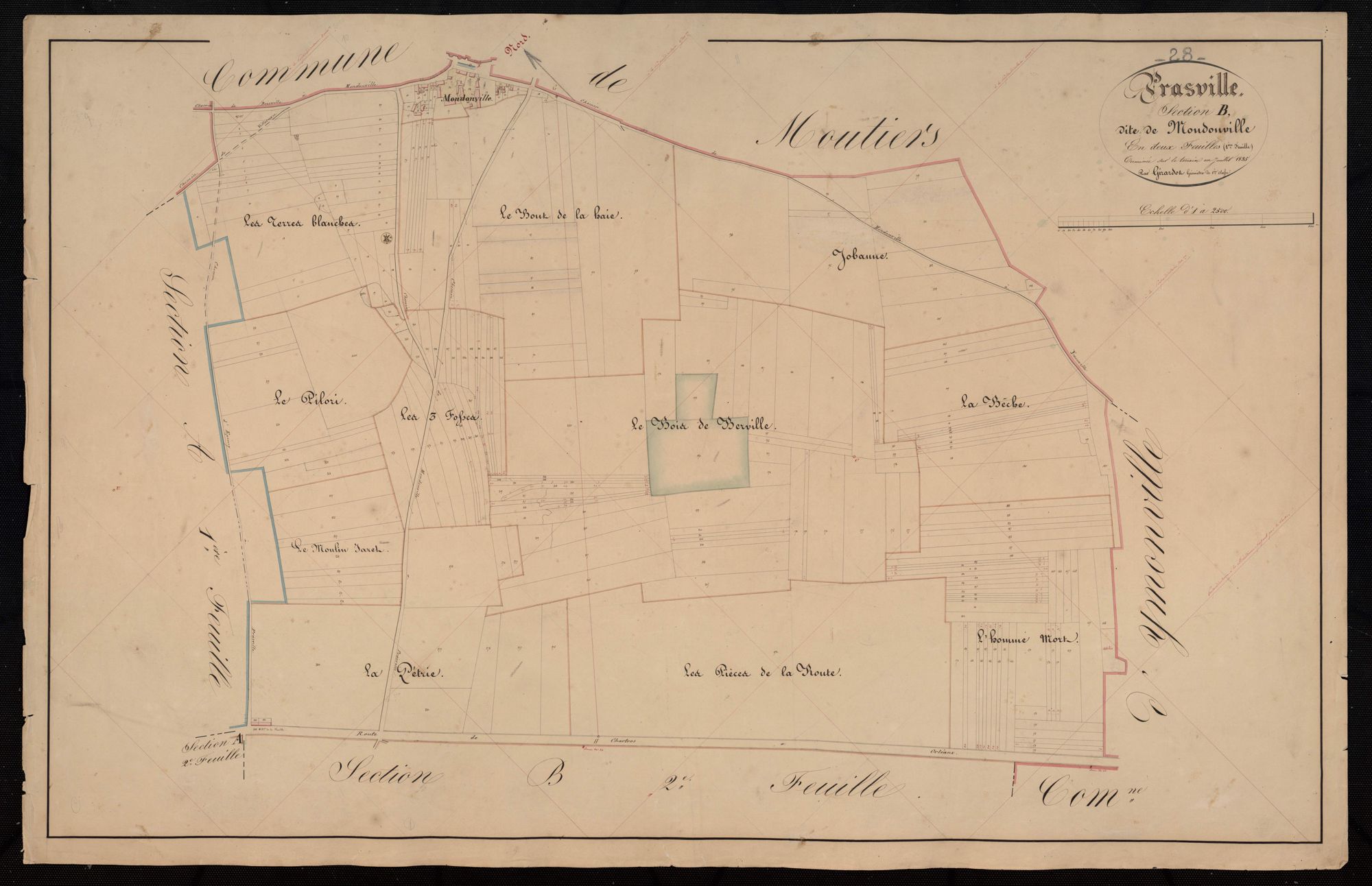 Section B, Mondonville, feuille 1.
