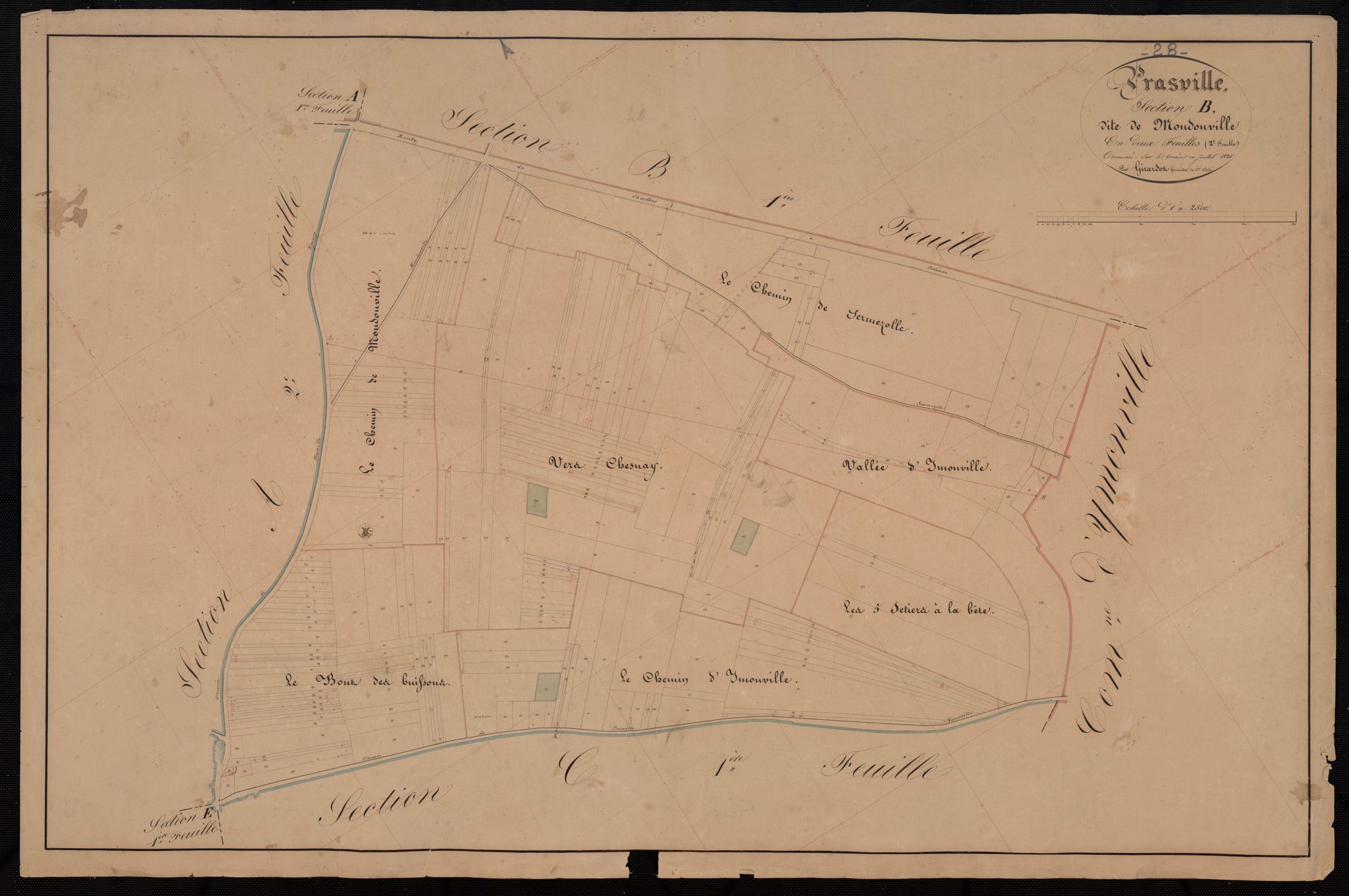 Section B, Mondonville, feuille 2.