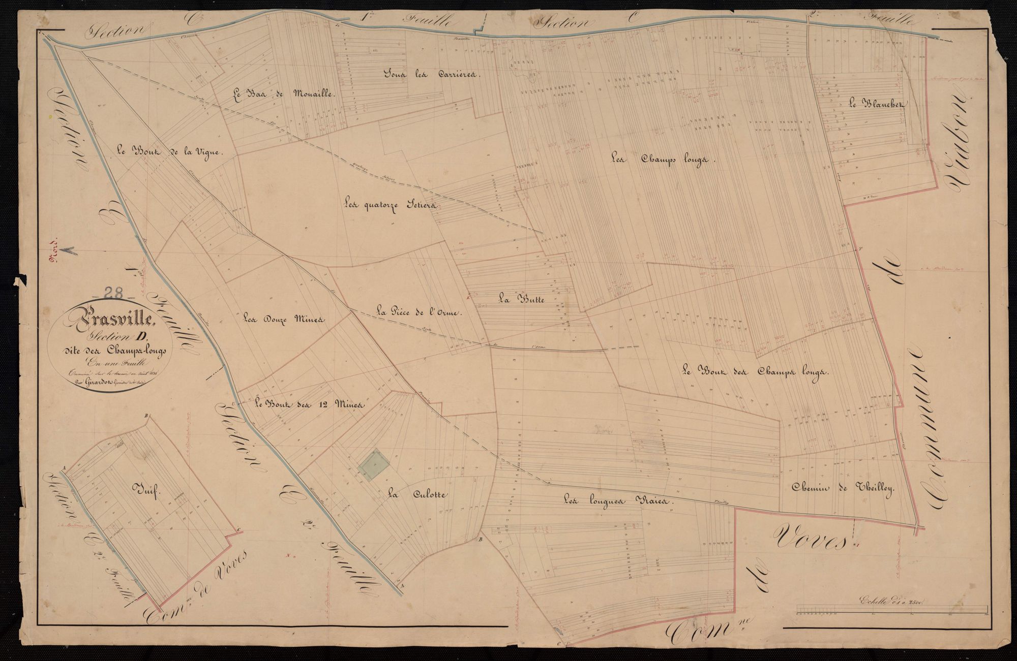 Section D, les Champs Longs, en une feuille.