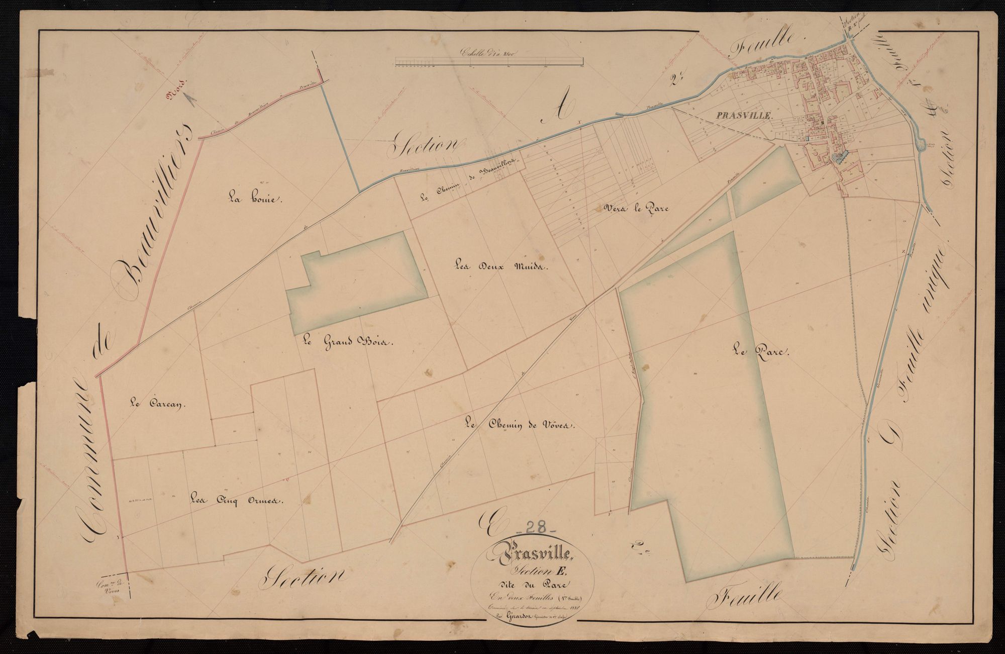 Section E, le Parc, feuille 1.