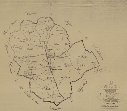 Tableau d'assemblage du plan parcellaire.