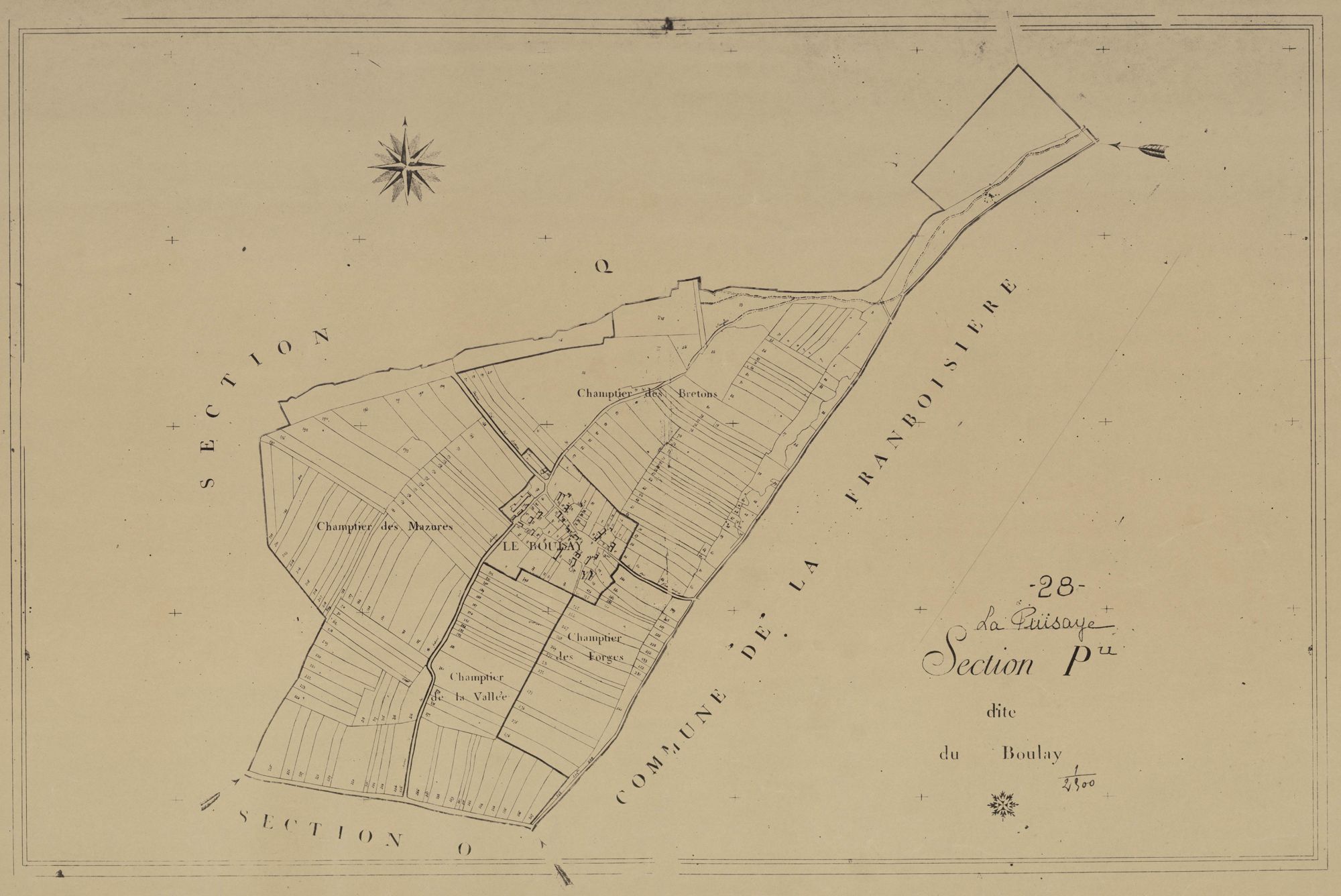 Section P, le Boulay, en une feuille.