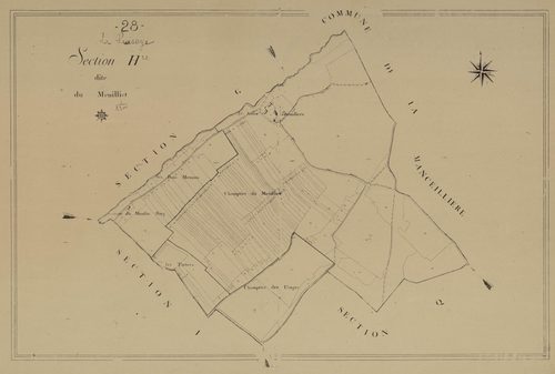 Section H, Menilliet, en une feuille.