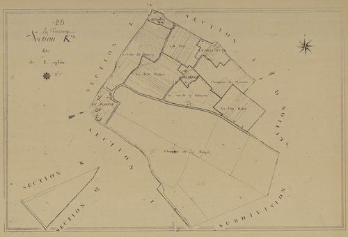 Section K, l'Eglise, en une feuille.