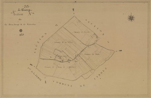 Section N, le Prés-Brout et Gervaise, en une feuille.