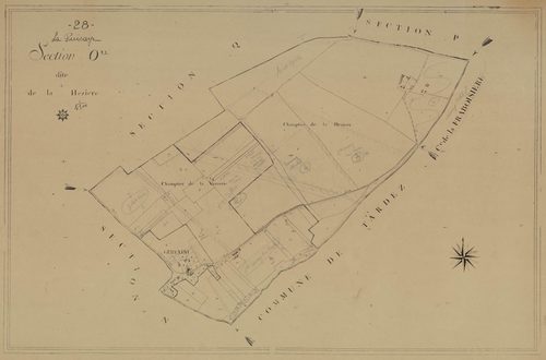 Section O, la Hézière, en une feuille.