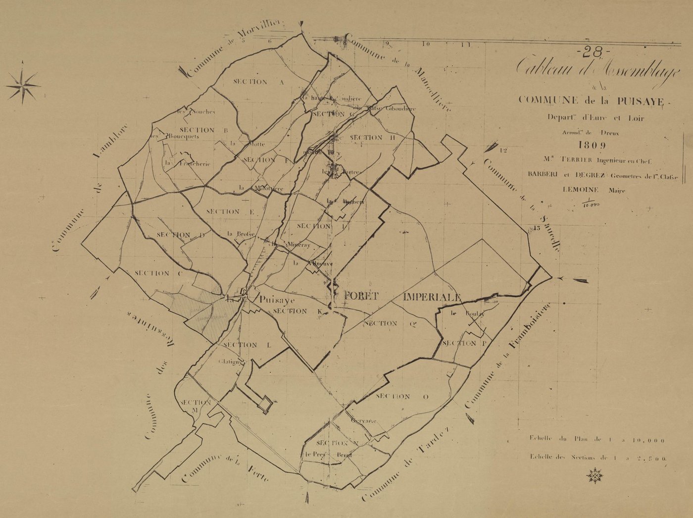 Tableau d'assemblage du plan d'assemblage.