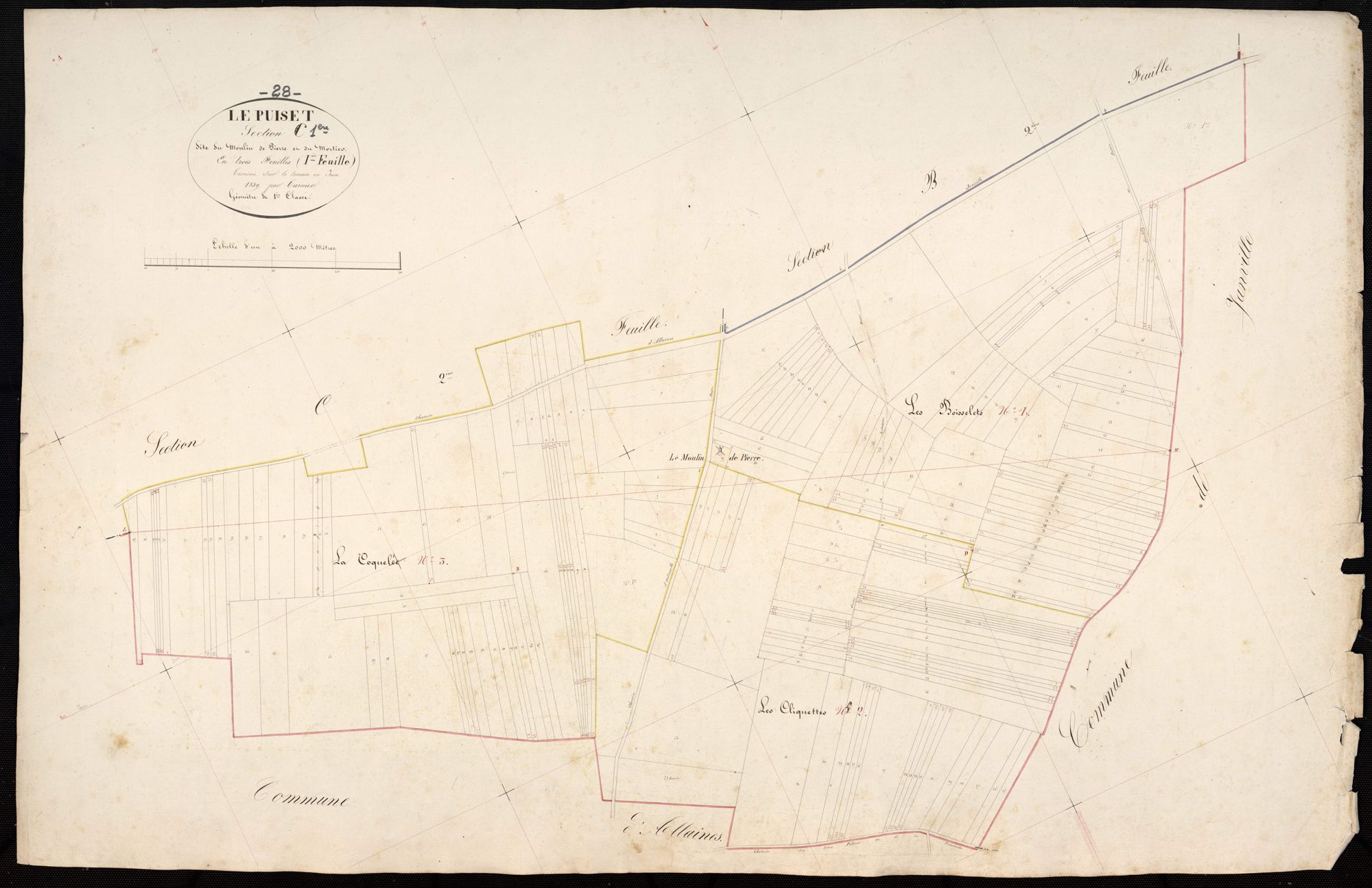 Section C, le Moulin de Pierre et le Mortier, feuille 1.