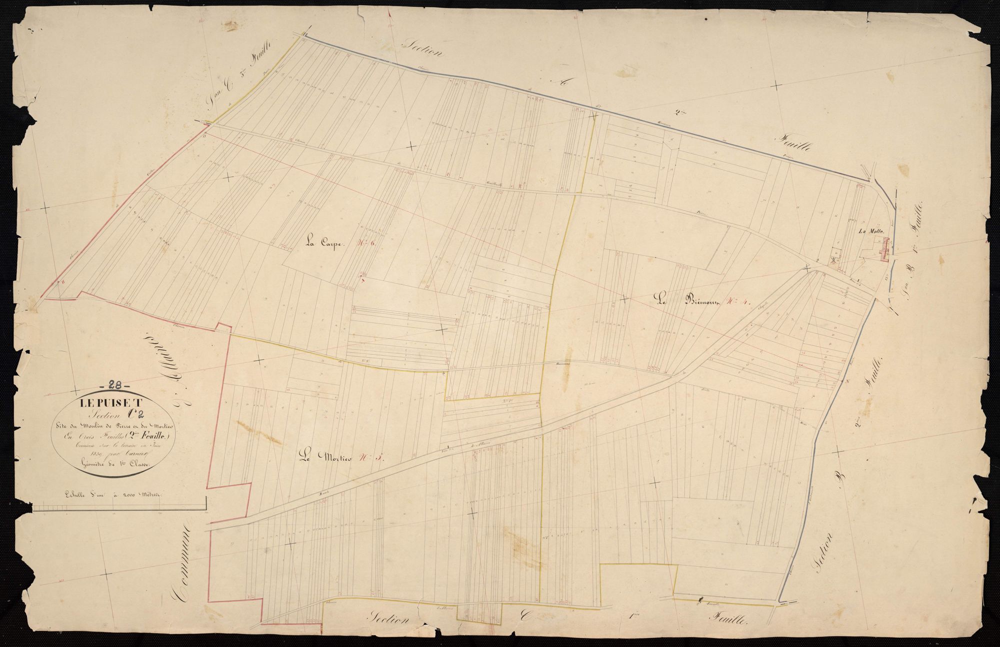 Section C, le Moulin de Pierre et le Mortier, feuille 2.
