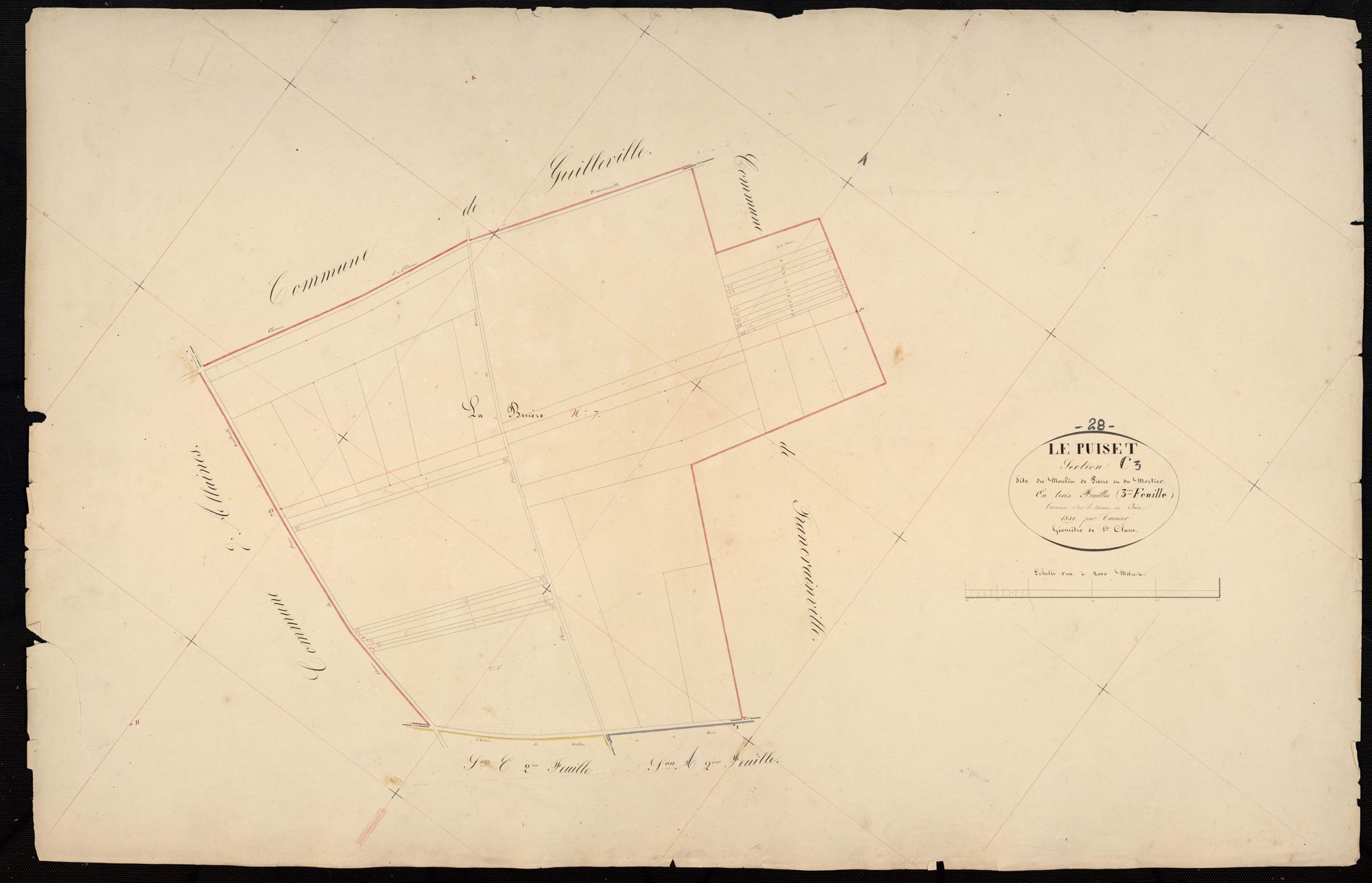Section C, le Moulin de Pierre et le Mortier, feuille 3.