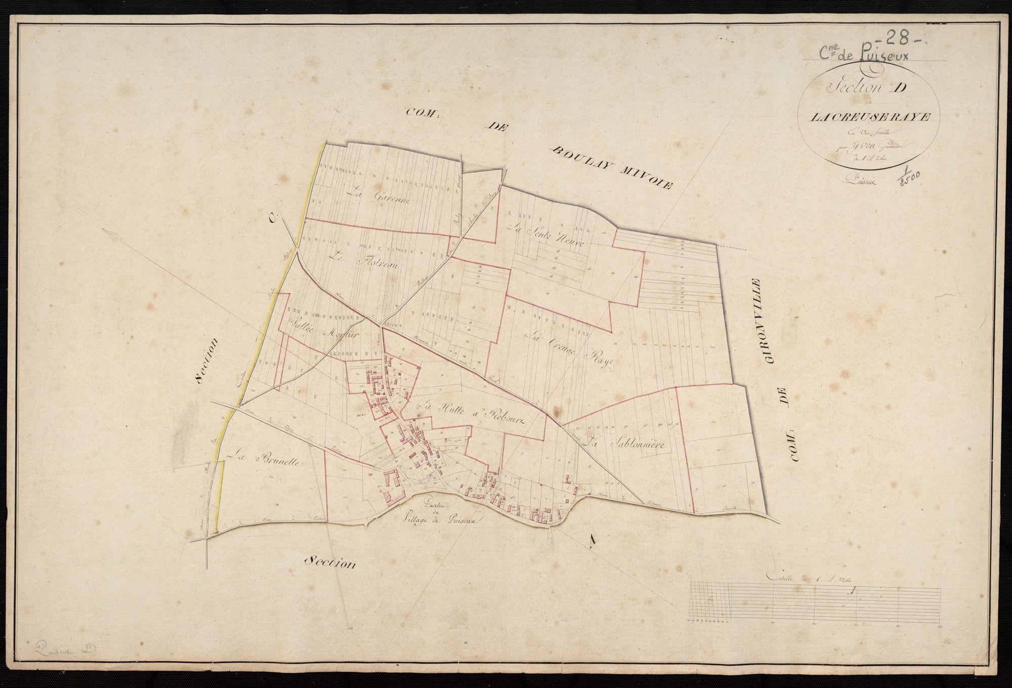 Section D, le Creuse Raye, en une feuille.