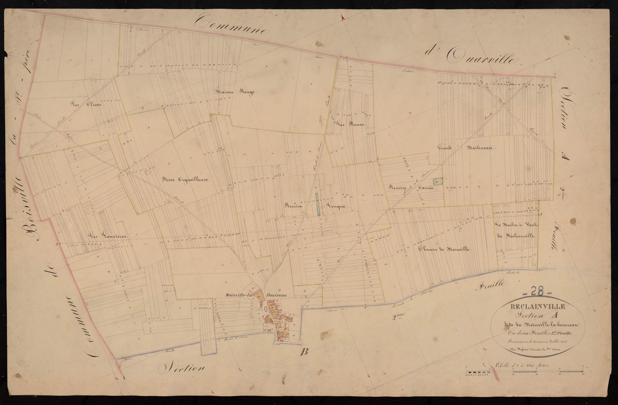 Section A, Moinville-la-Bourreau, feuille 1.