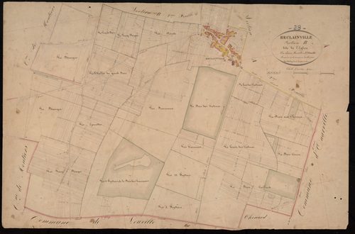 Section B, l'Eglise, feuille 1 / Terminée par Monsieur Poislay, Géomètre secondaire.