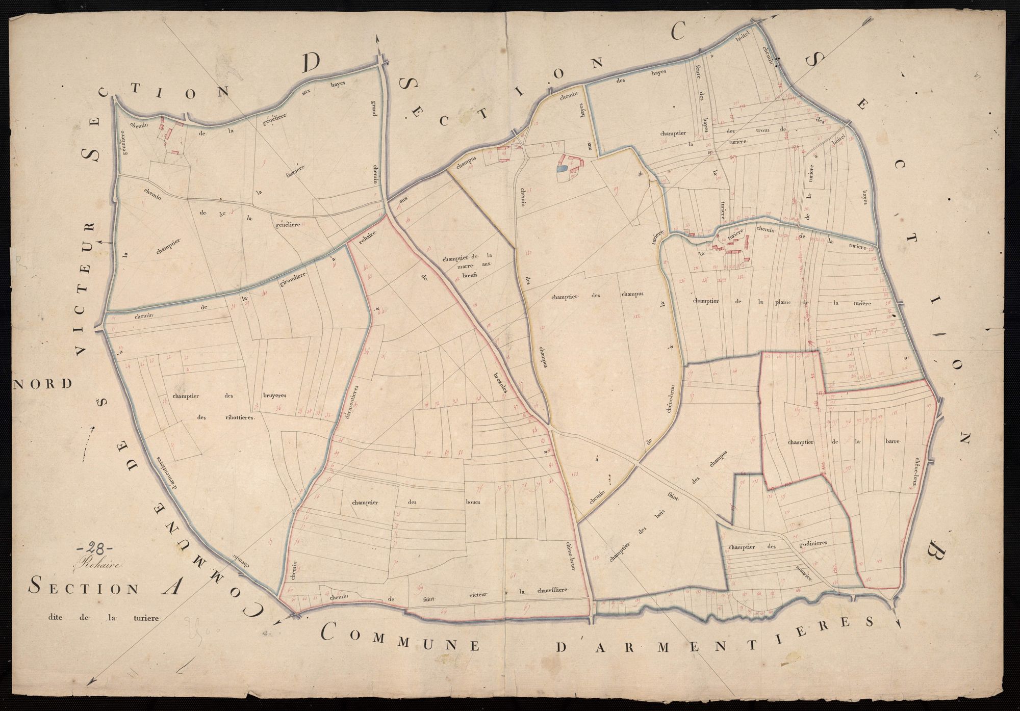 Section A, la Turière, en une feuille.