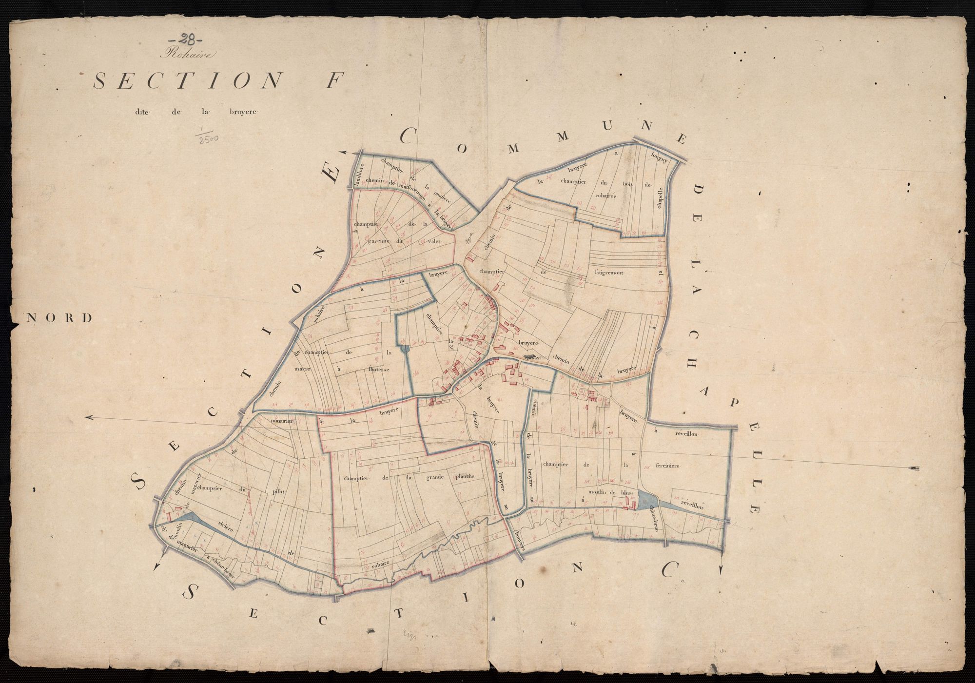 Section F, la Bruyère, en une feuille.