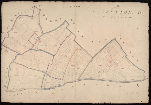 Section D, la Génélière et la Gâtine, en une feuille.