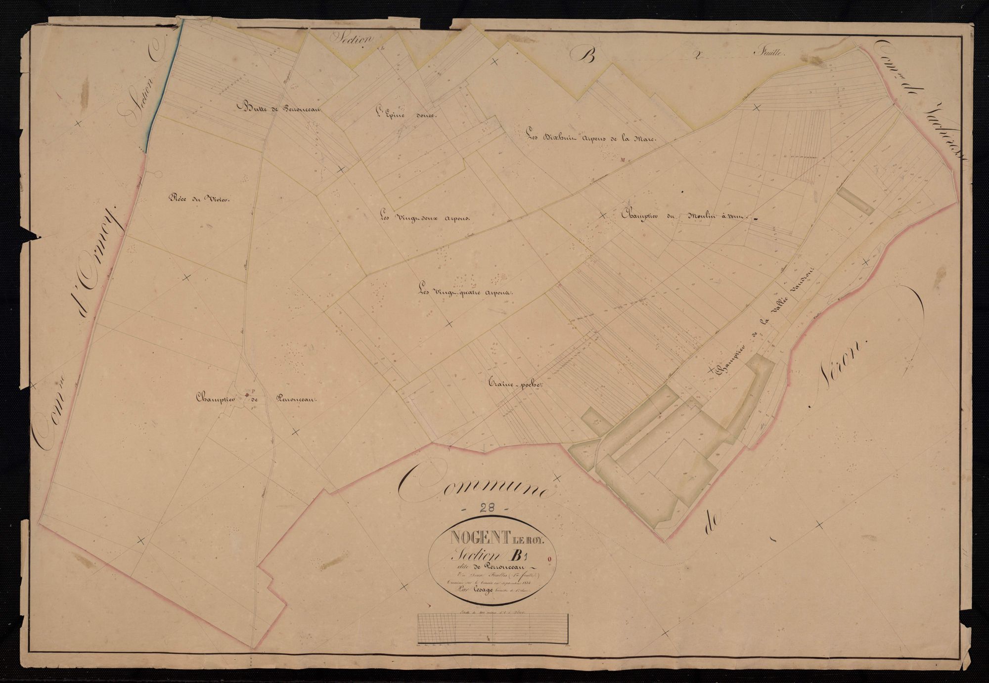 Section B, Perronceau, feuille 1.