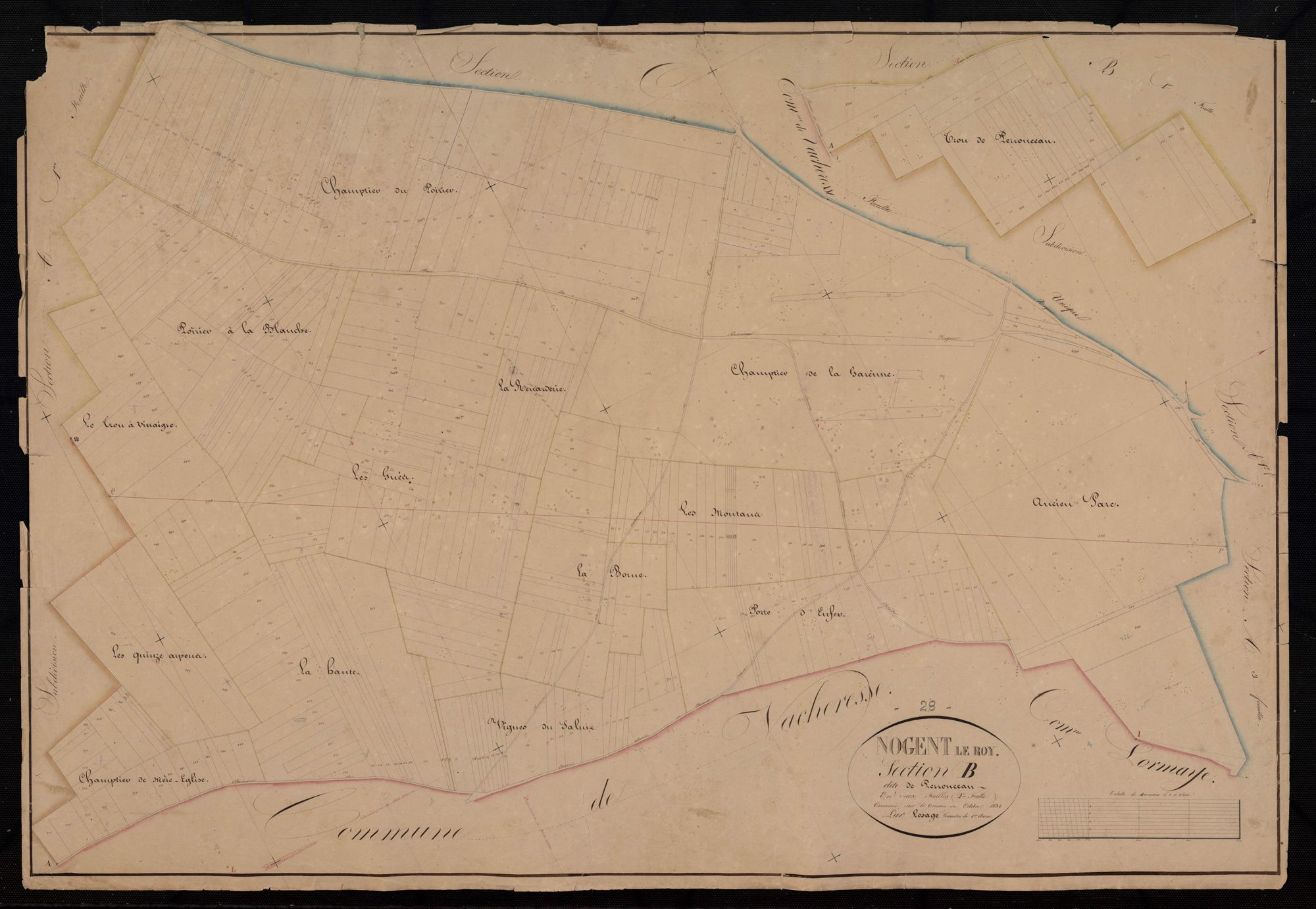 Section B, Perronceau, feuille 2.