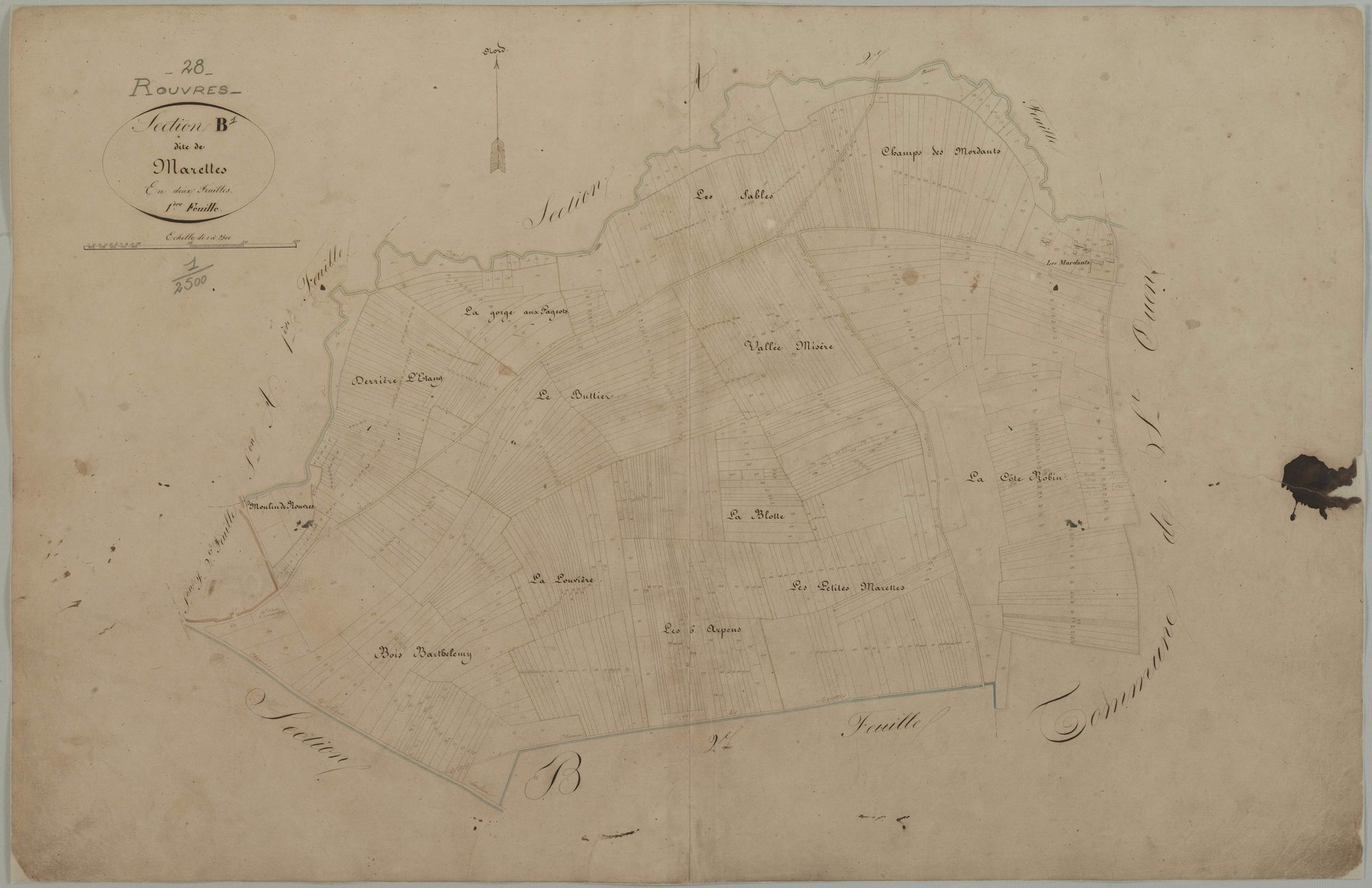 Section B, Marettes, feuille 1.
