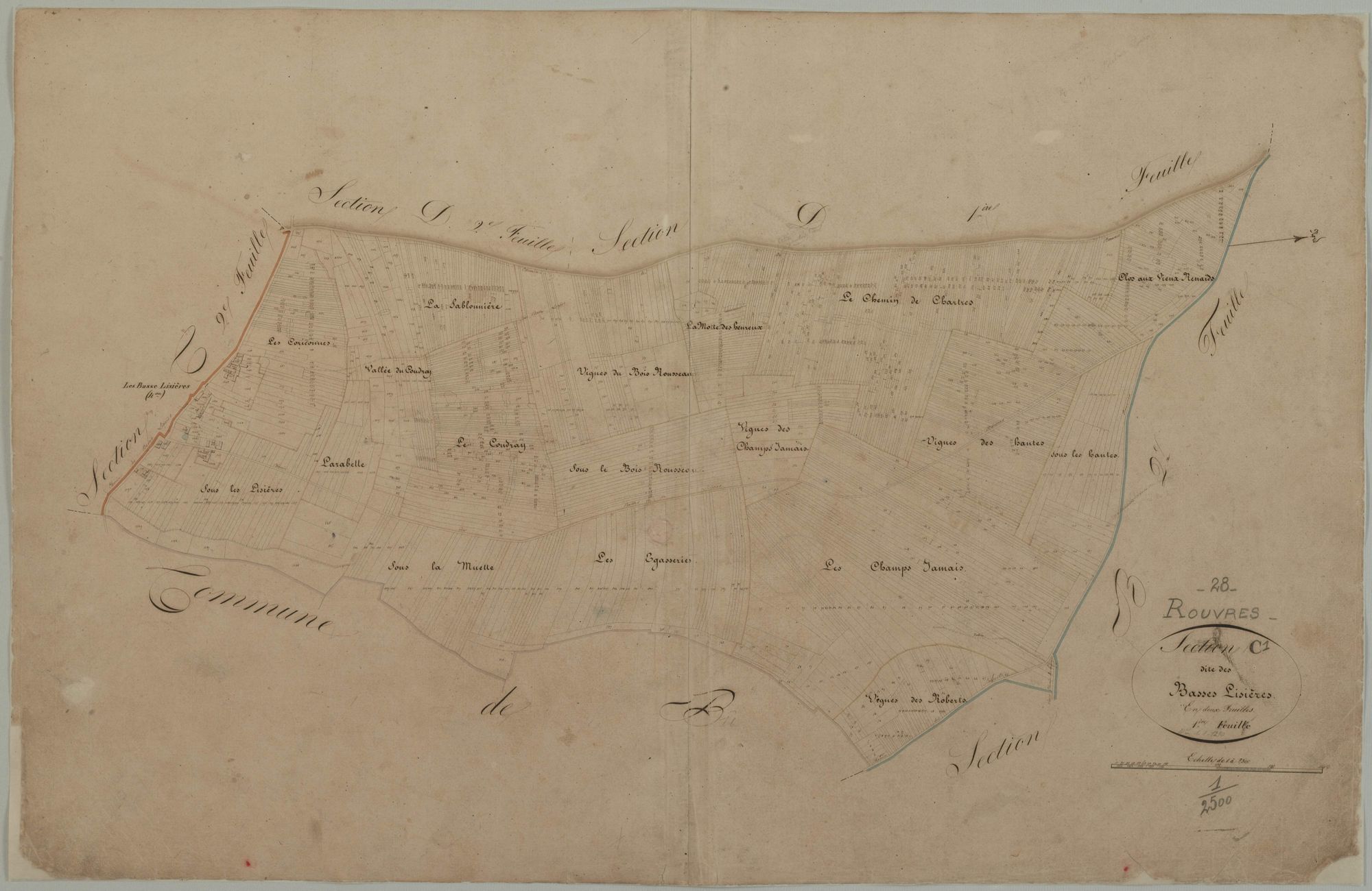 Section C, les Basses Lisières, feuille 1.