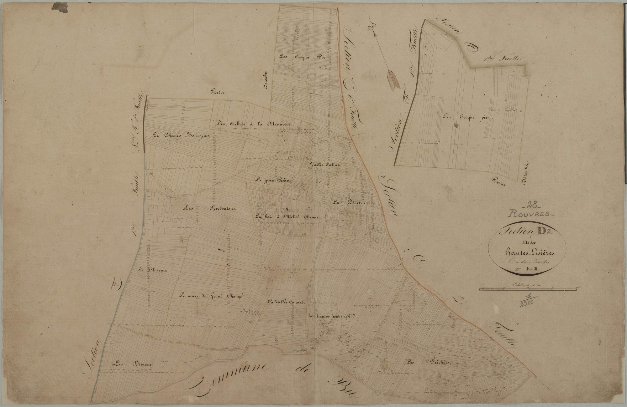 Section D, les Hautes Lisières, feuille 2.