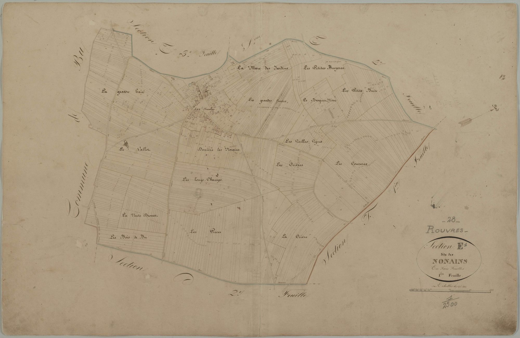Section E, les Nonains, feuille 1.