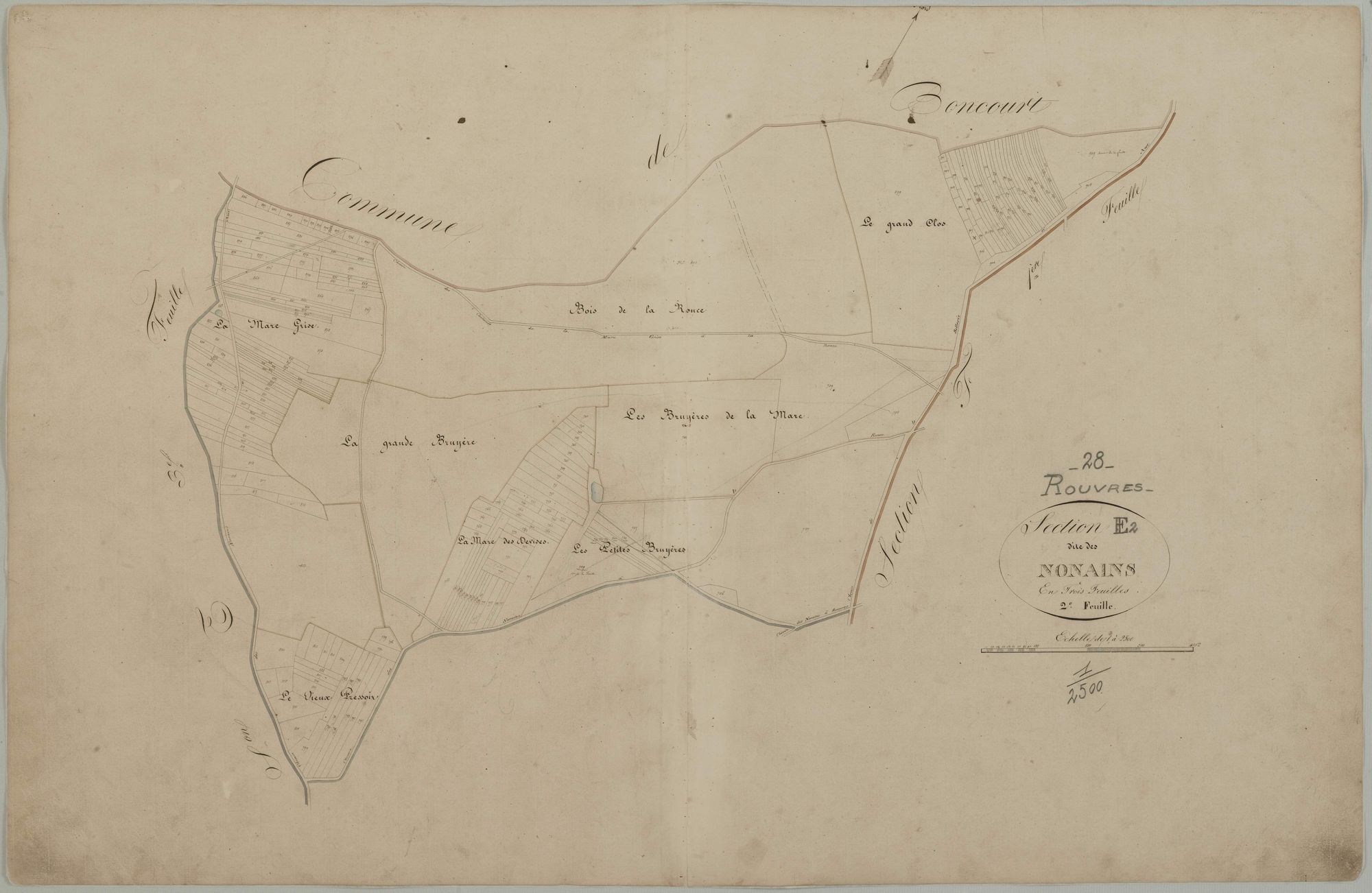 Section E, les Nonains, feuille 2.