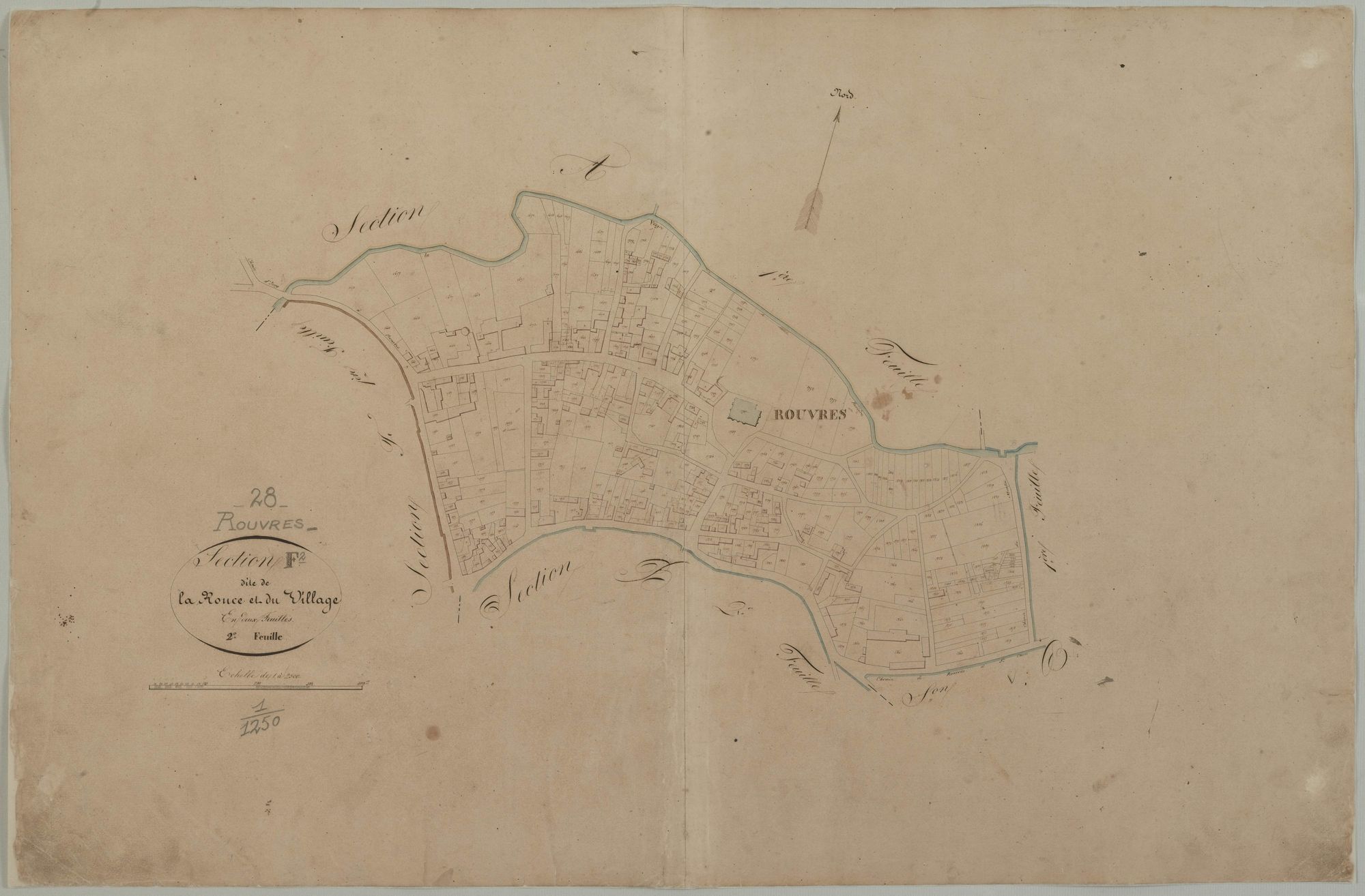 Section F, la Ronce et le Village, feuille 2.
