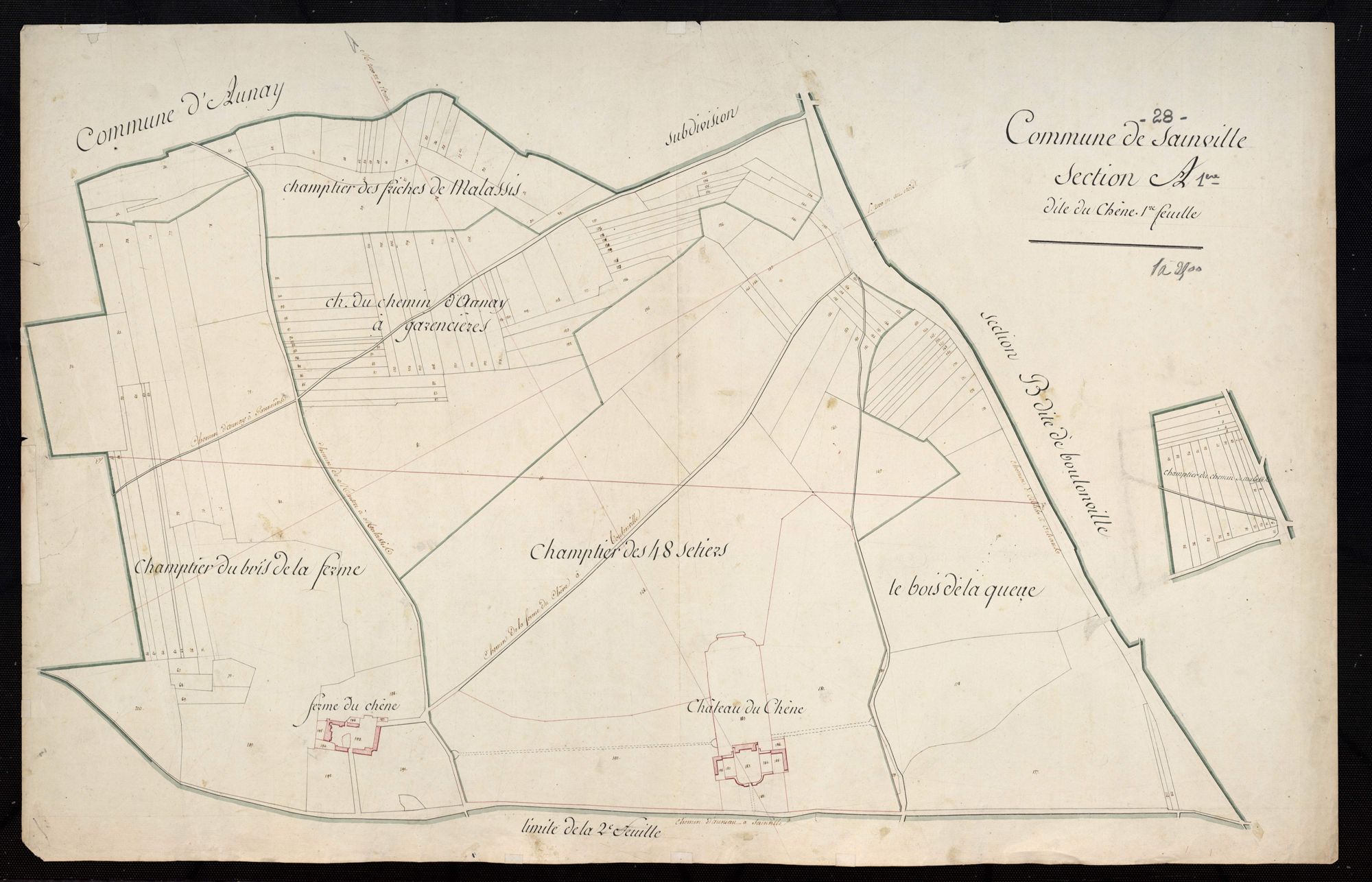 Section A, le Chêne, feuille 1.