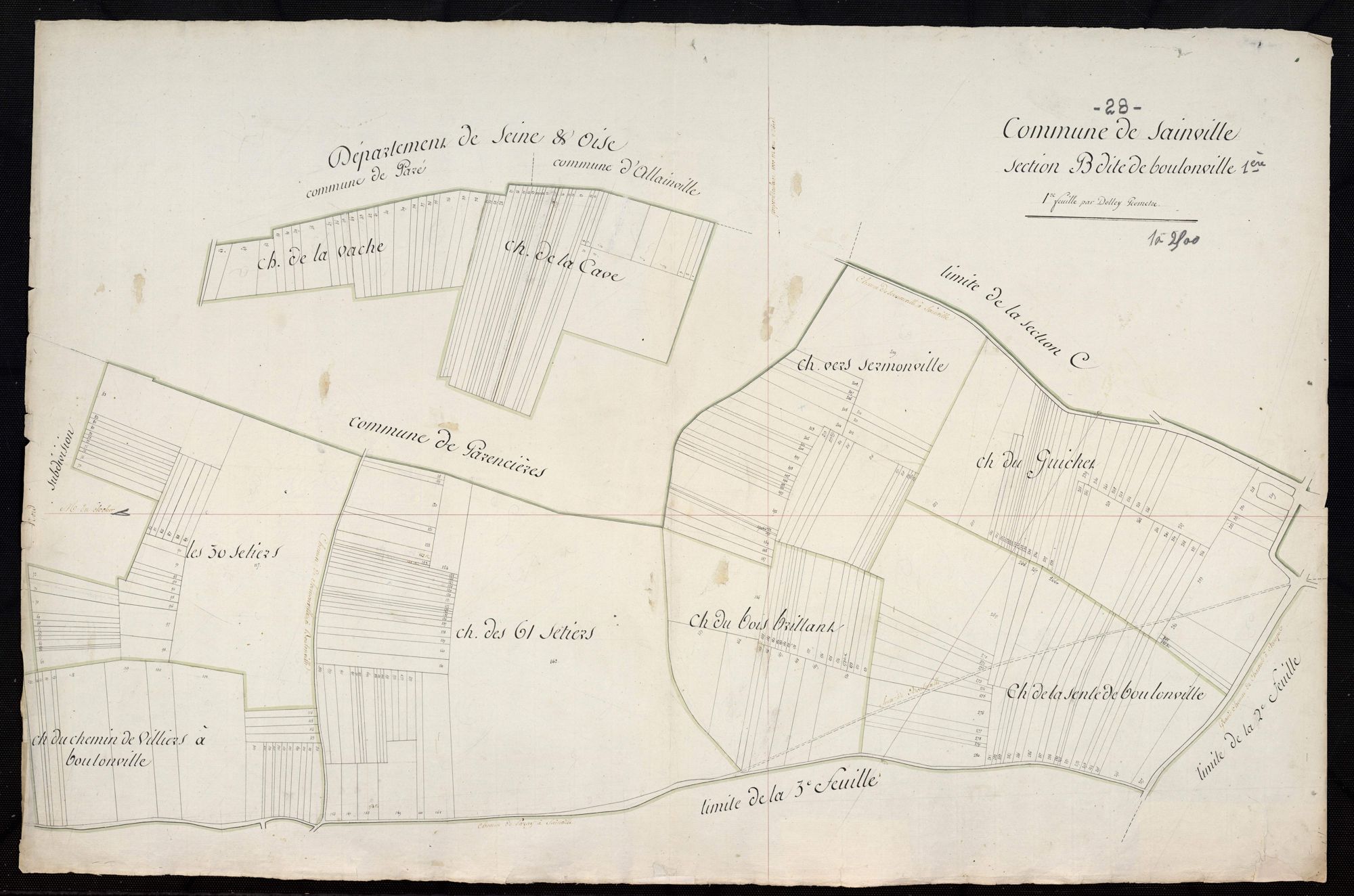 Section B, Boulonville, feuille 1.